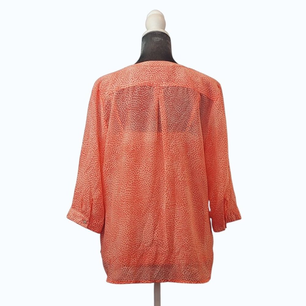 APT. 9 SHEER PULLOVER CORAL BLOUSE WITH MATCHING CAMISOLE (PM) - Picture 6 of 16